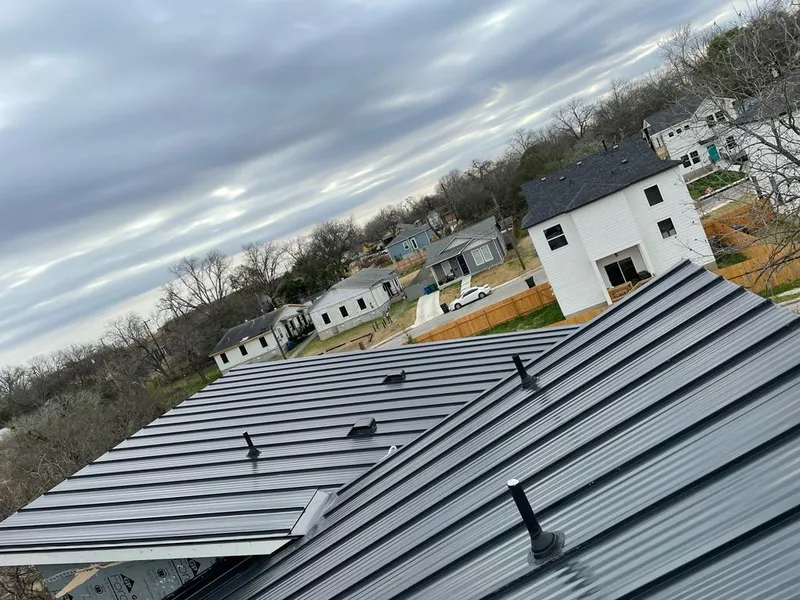 Standing seam metal roof panels with vents for Skylight Repair in Belle Isle